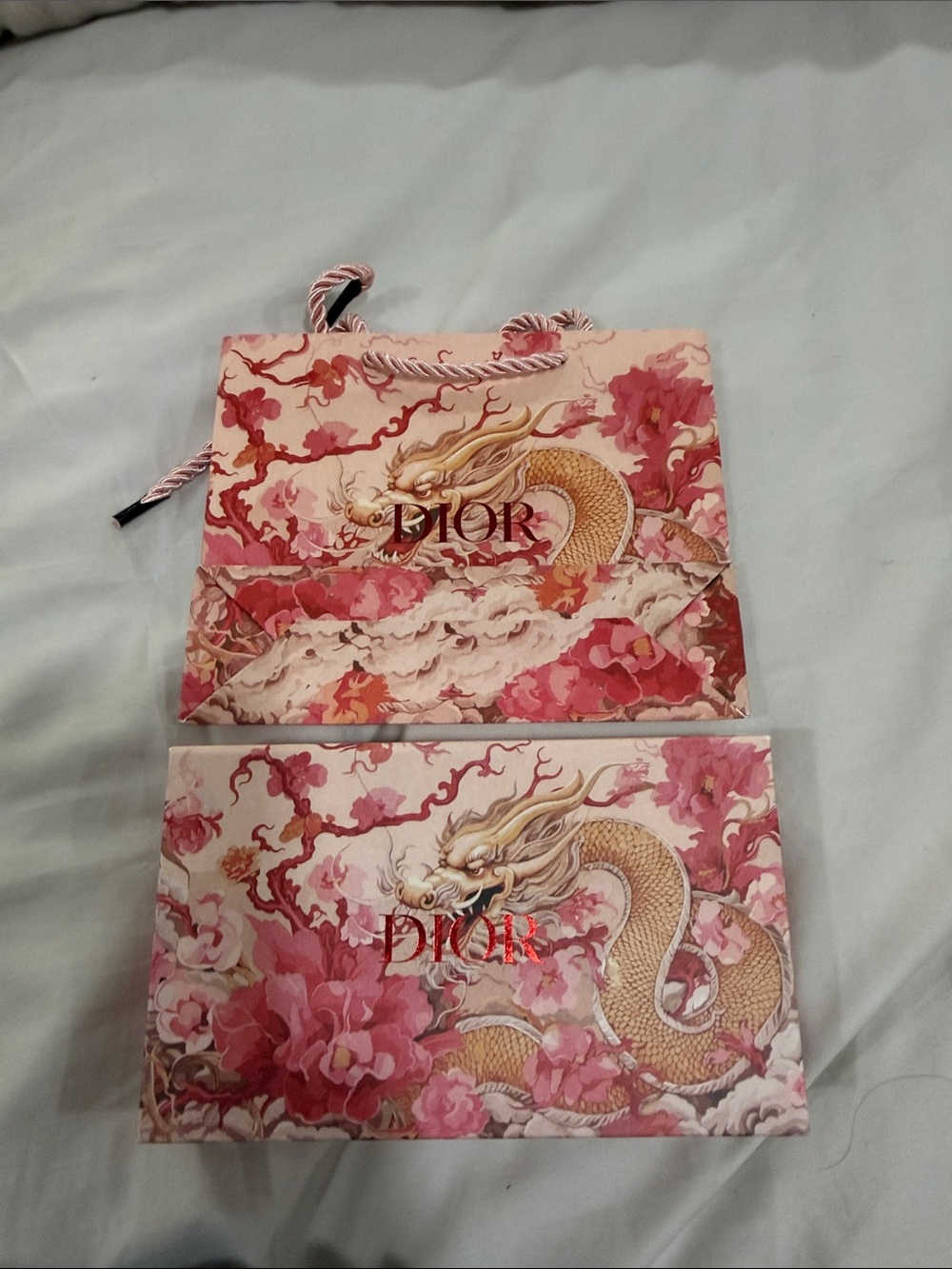 Dior Pink and Gold Dragon-Print Makeup Gift Set